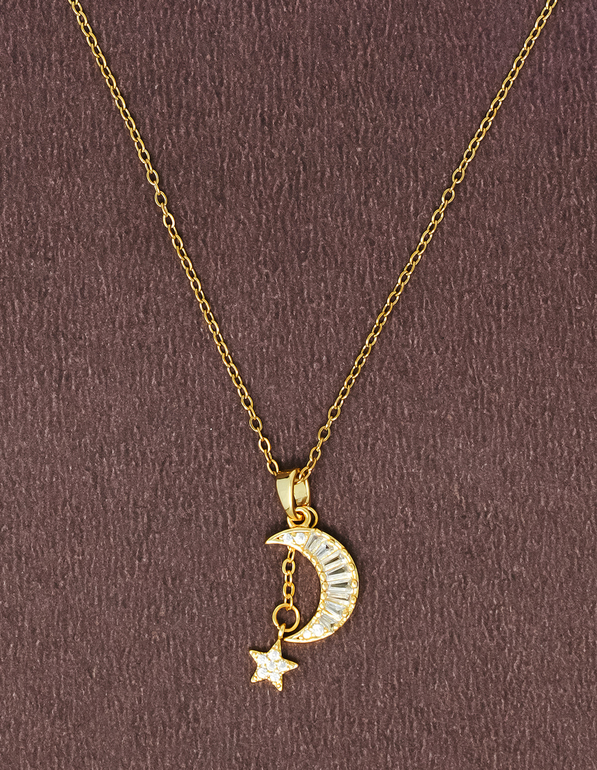 Twilight moon charm 18k gold Plated Pendant