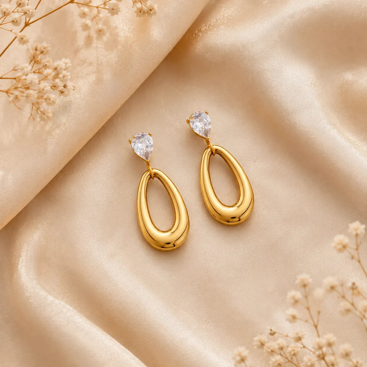 Luxe Loop Drop Stud Earrings For Women