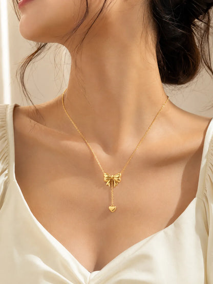 Beau bow drop pendant
