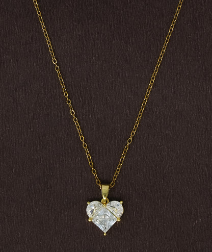 Heart Desire crystal stone 18k Gold Plated Pendant