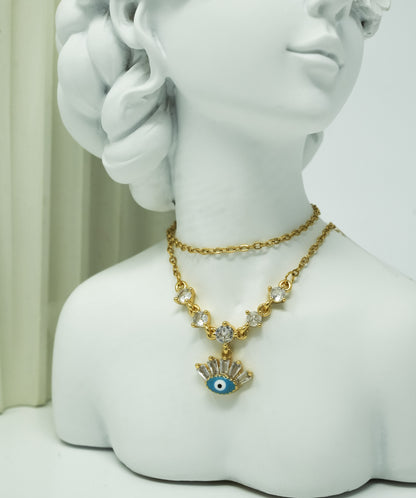 Guardian Gaze 18k Gold Plated Pendant