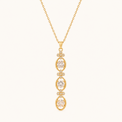 Drop Stone 3 Layered Necklace For Women