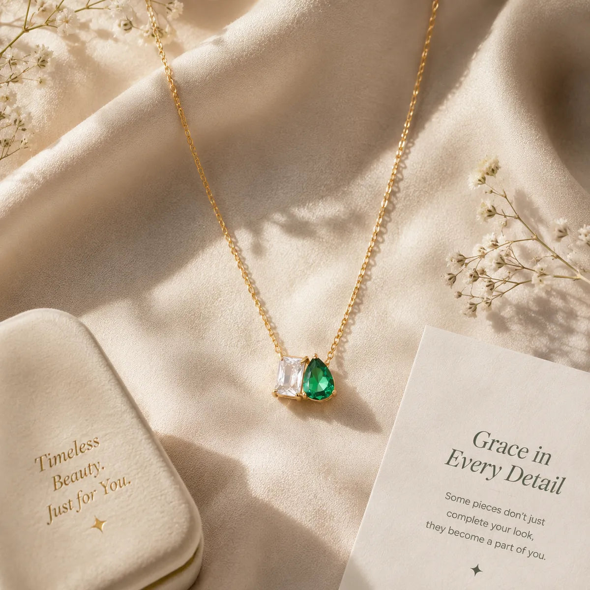 Emerlle Duo Pendant Necklace For Women