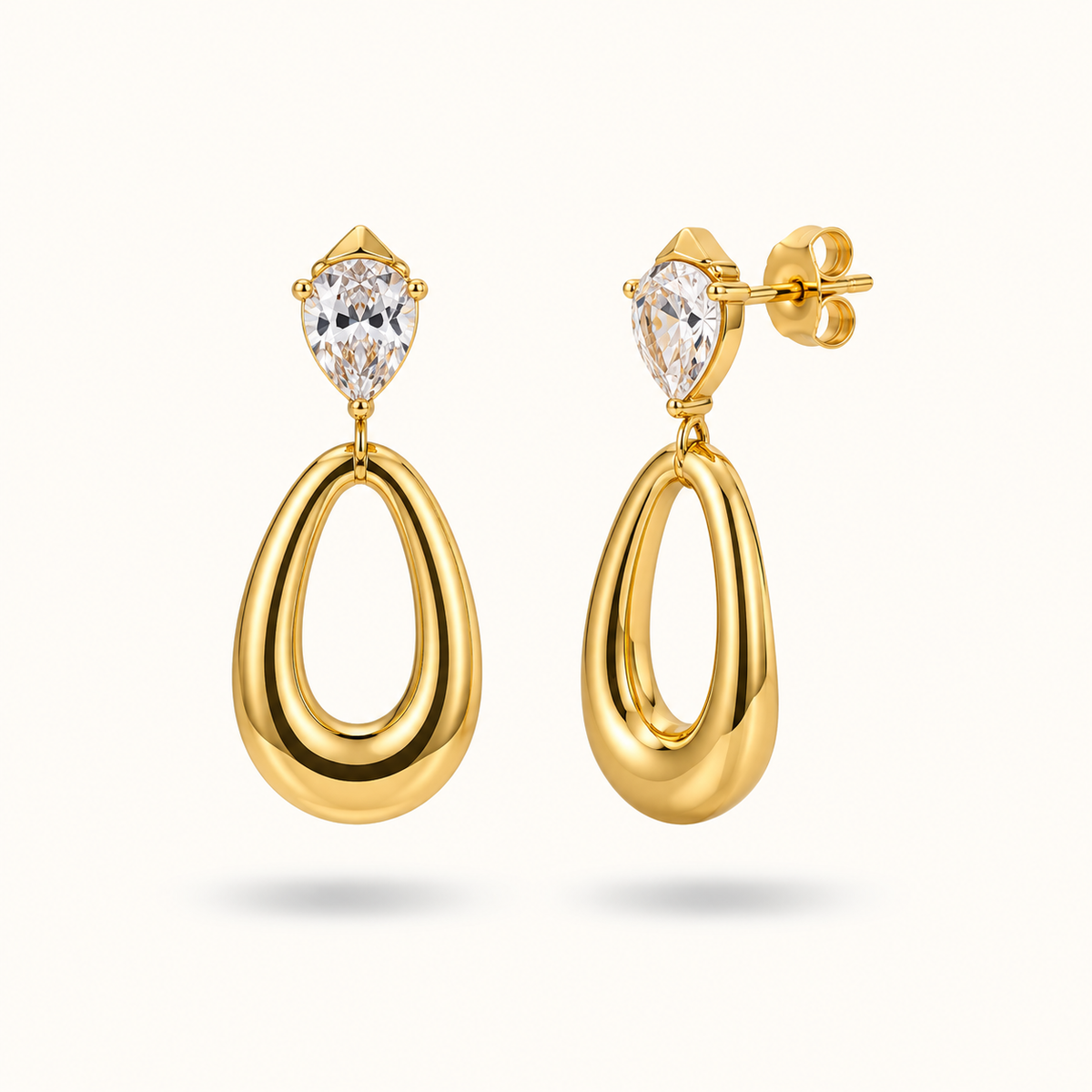 Luxe Loop Drop Stud Earrings For Women