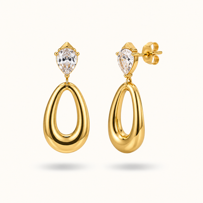 Luxe Loop Drop Stud Earrings For Women