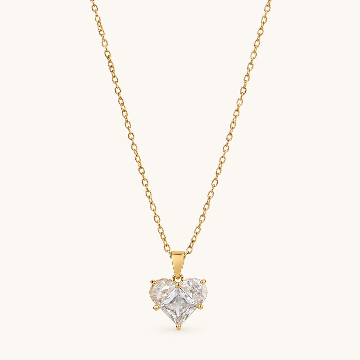 Heart Desire crystal stone 18k Gold Plated Pendant