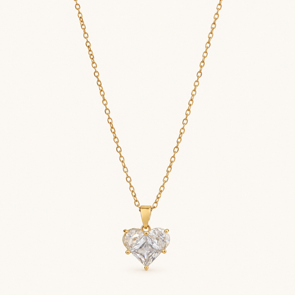 Heart Desire crystal stone 18k Gold Plated Pendant