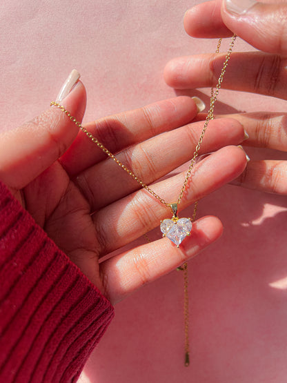 Heart Desire crystal stone 18k Gold Plated Pendant