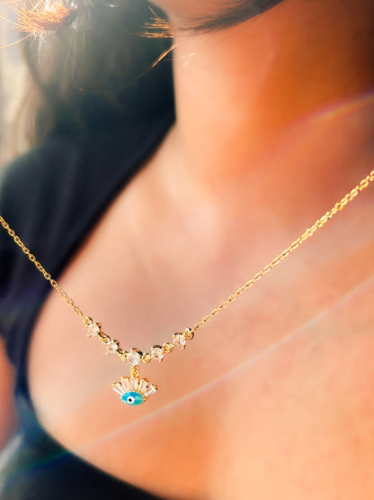 Guardian Gaze 18k Gold Plated Pendant