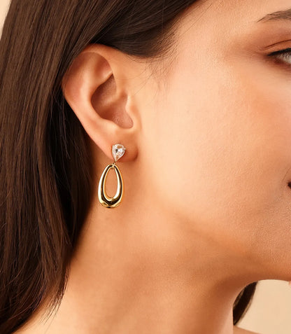 Luxe Loop Drop Stud Earrings For Women