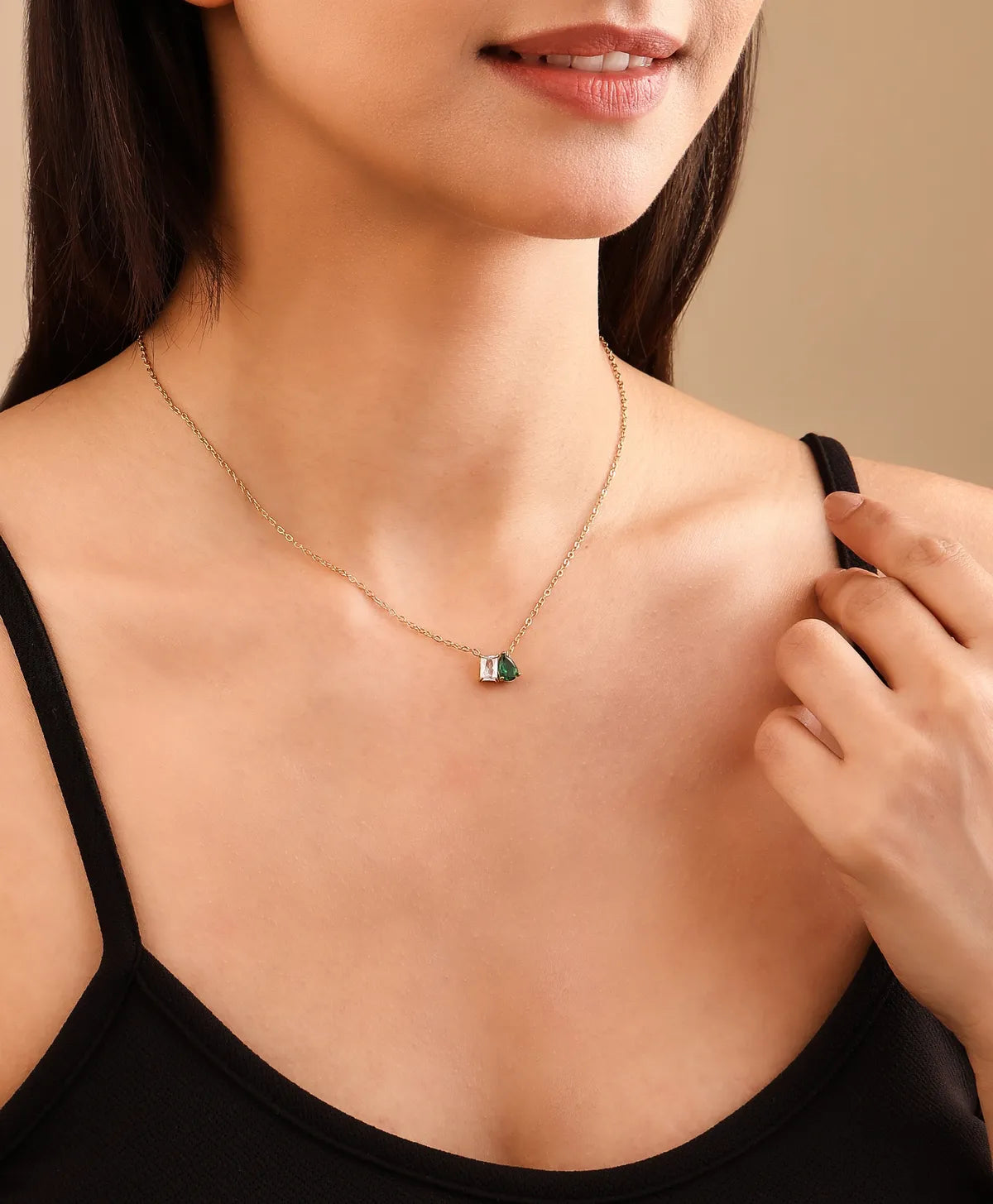 Emerlle Duo Pendant Necklace For Women