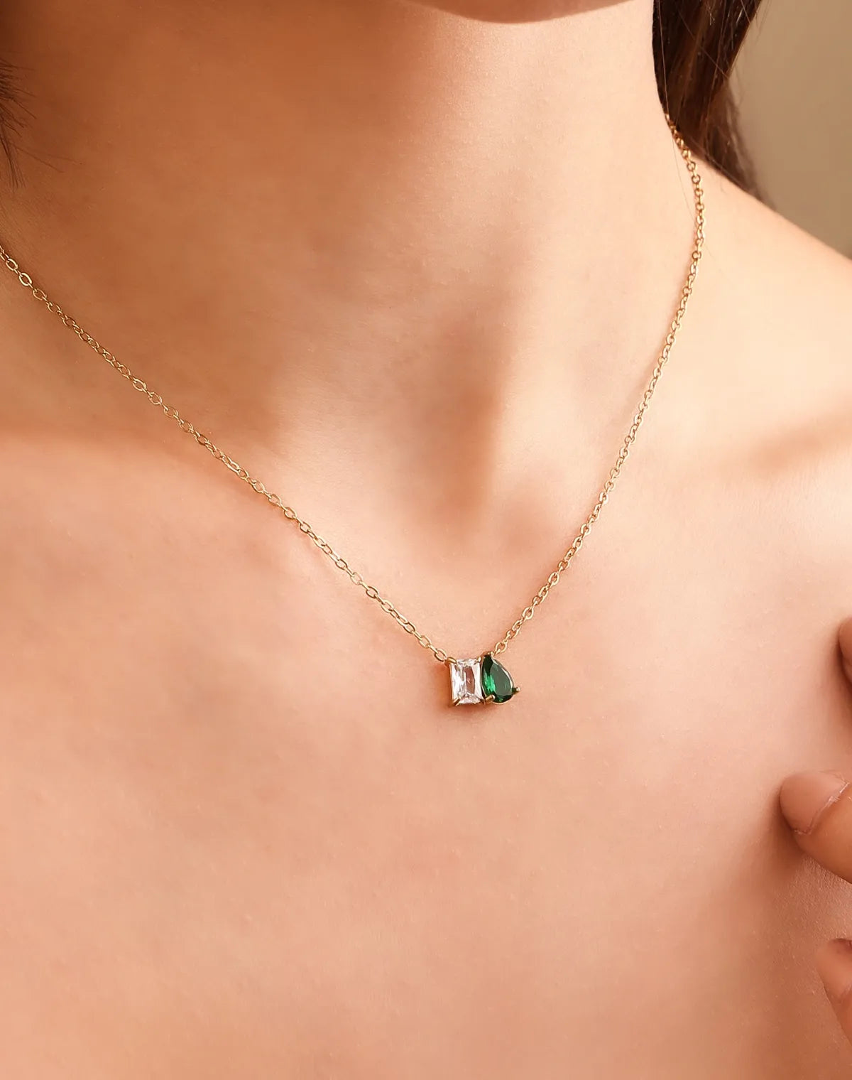 Emerlle Duo Pendant Necklace For Women