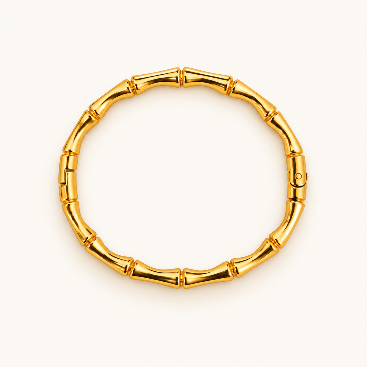 Golden Bamboo Luxe Bangle For Women