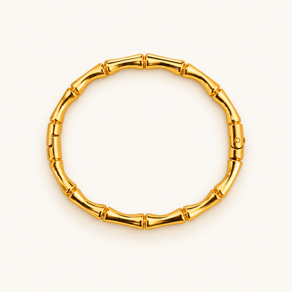 Golden Bamboo Luxe Bangle For Women