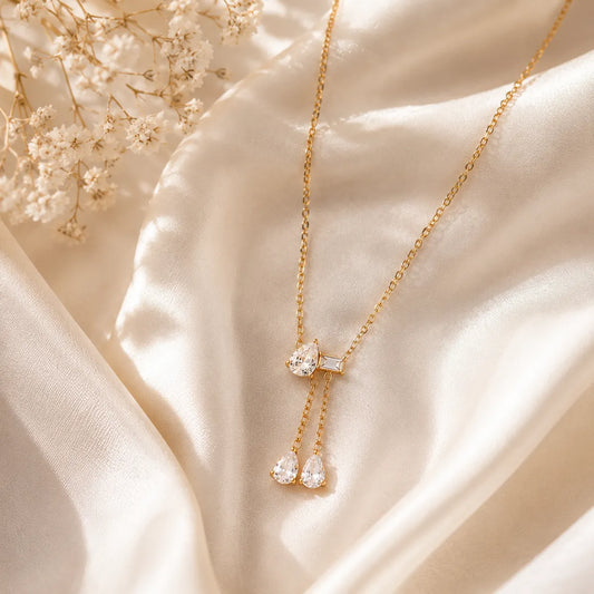 Dainty Dew drop Pendant Necklace For Women